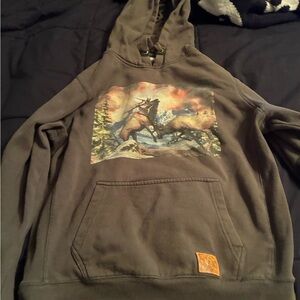 Graphic Hoodie with Horse Design